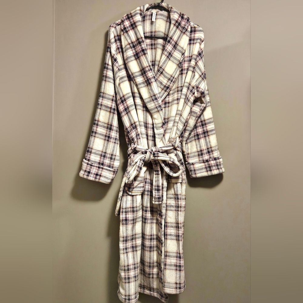 Joyspun Plaid Women's Plush Robe 3X